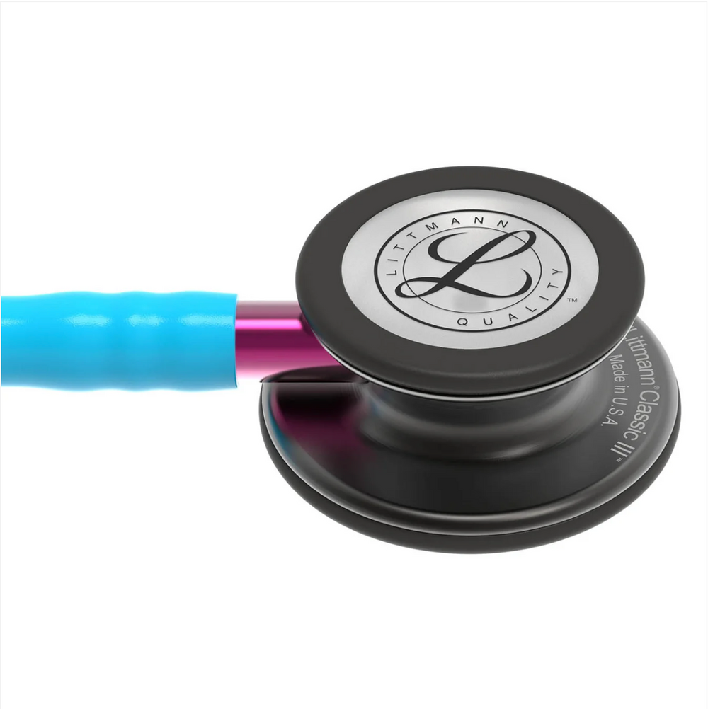 3M™ Littmann® Classic III™ Stethoscope - Turquoise tube & Smoke black chest piece 5872