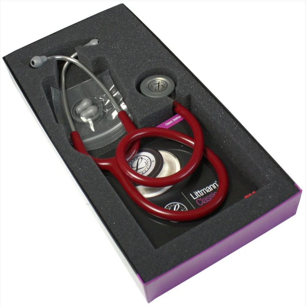 3M™ Littmann® Classic III™ Stethoscope - Burgundy tube & Silver chest piece 5627