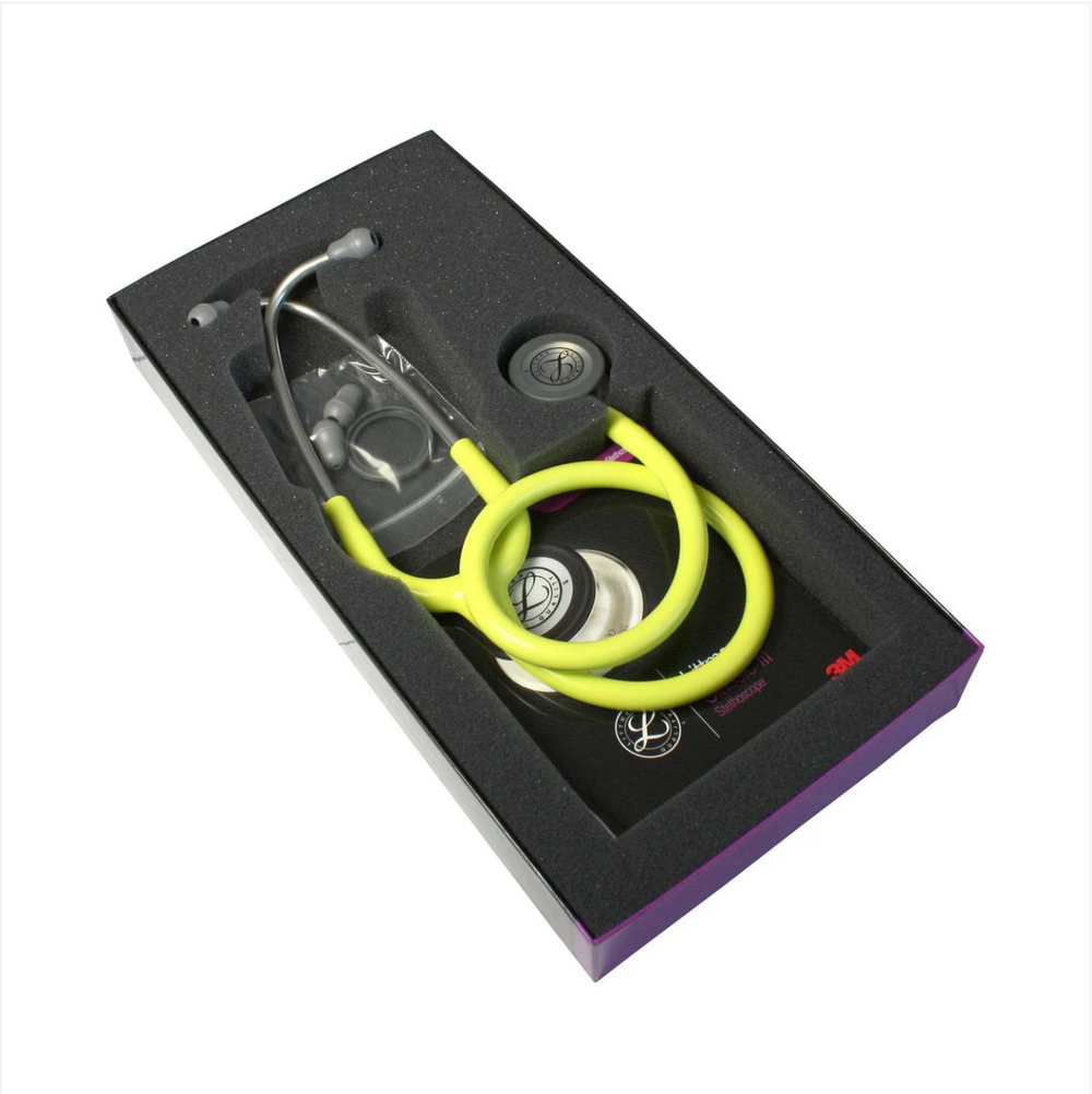 3M™ Littmann® Classic III™ Stethoscope - Lemon Lime tube & Silver chest piece 5839
