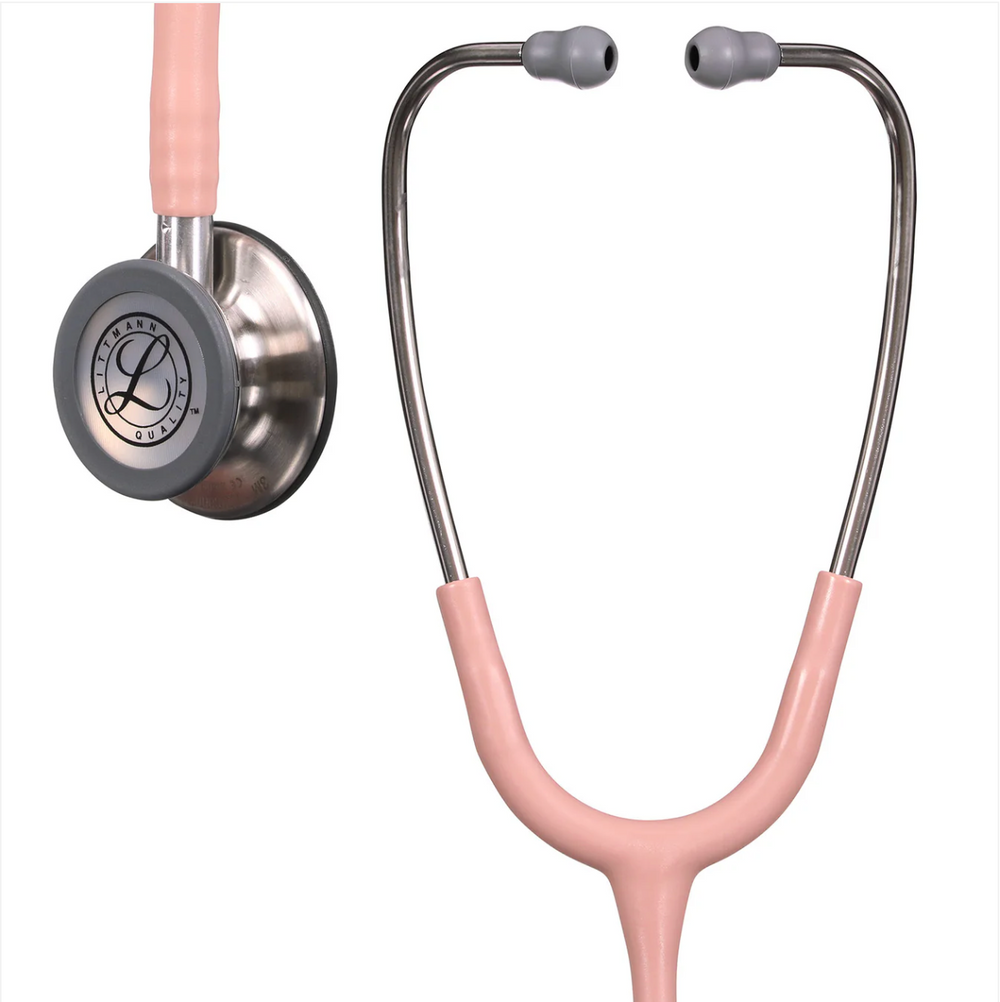 3M™ Littmann® Classic III™ Stethoscope - Champagne rose satin tube & Silver chest piece 5910C