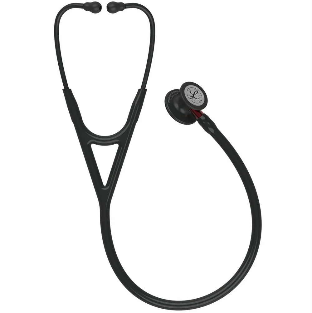 3M™ Littmann® Cardiology IV™ - Black tube & Matte black chest piece, Red stem 6200