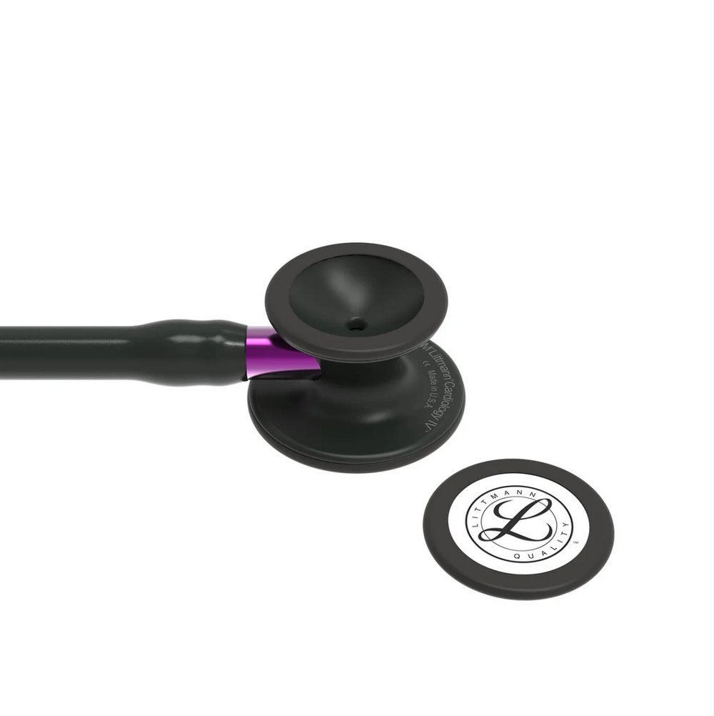 3M™ Littmann® Cardiology IV™ - Black tube & Matte black chest piece, Violet stem 6203