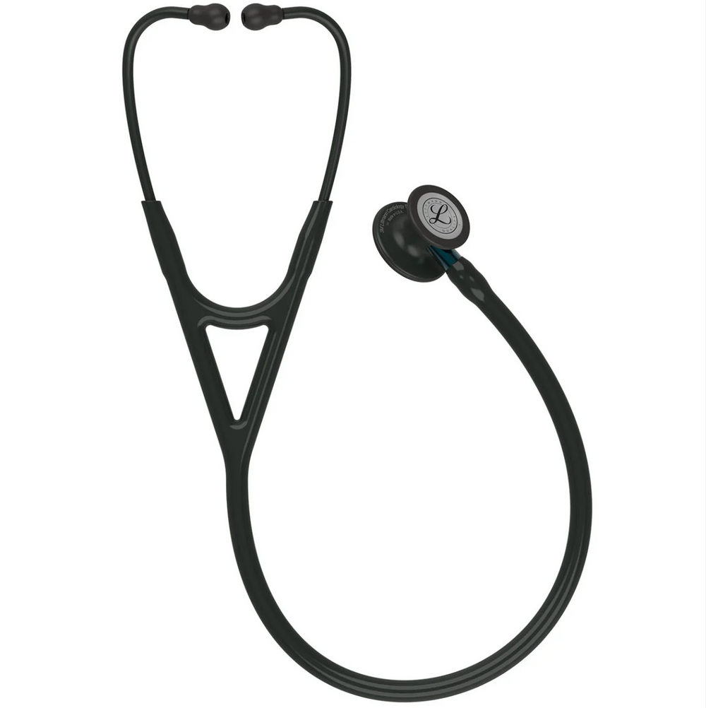 3M™ Littmann® Cardiology IV™ - Black tube & Matte black chest piece, Blue stem 6201