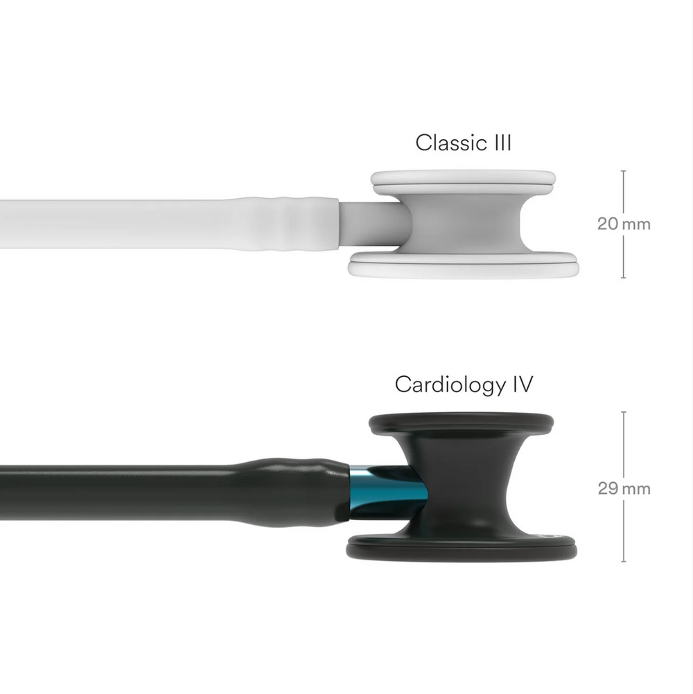 3M™ Littmann® Cardiology IV™ - Black tube & Matte black chest piece, Blue stem 6201