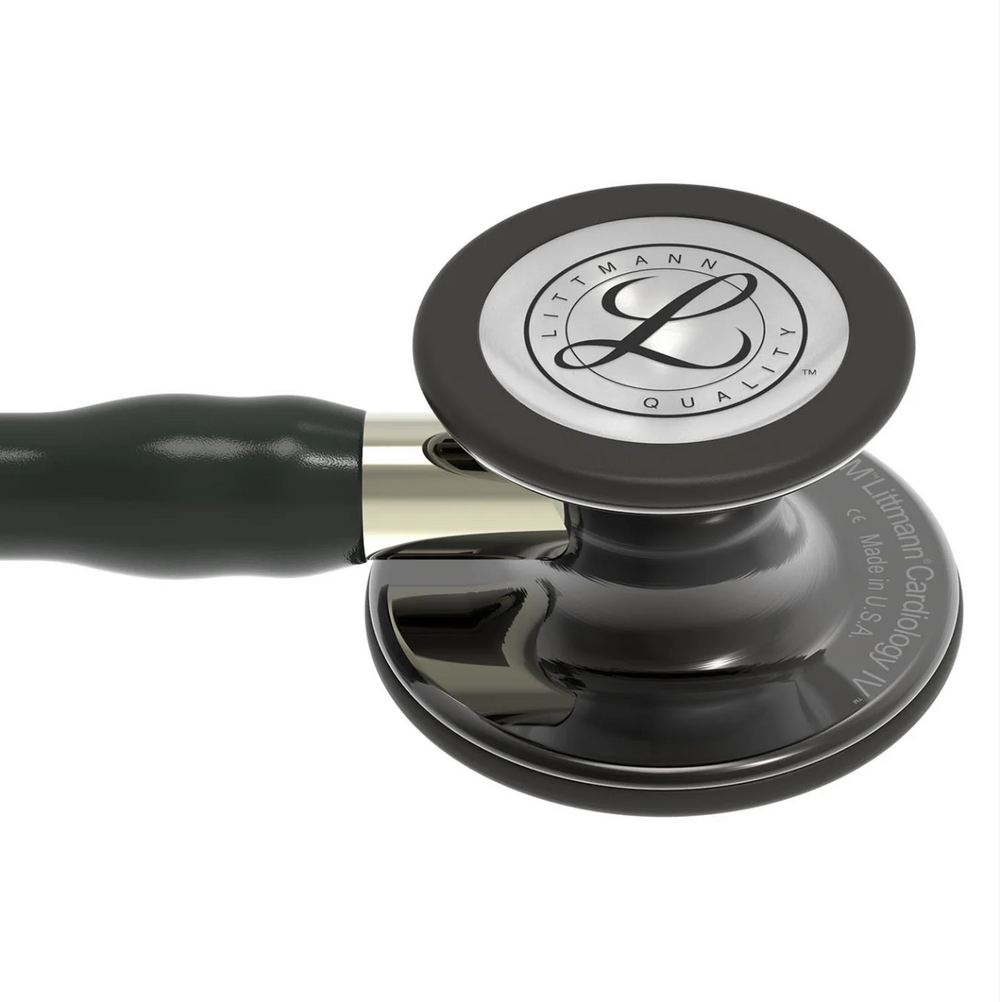 3M™ Littmann® Cardiology IV™ - Black tube & Polished smoke black chest piece, Champagne stem 6204