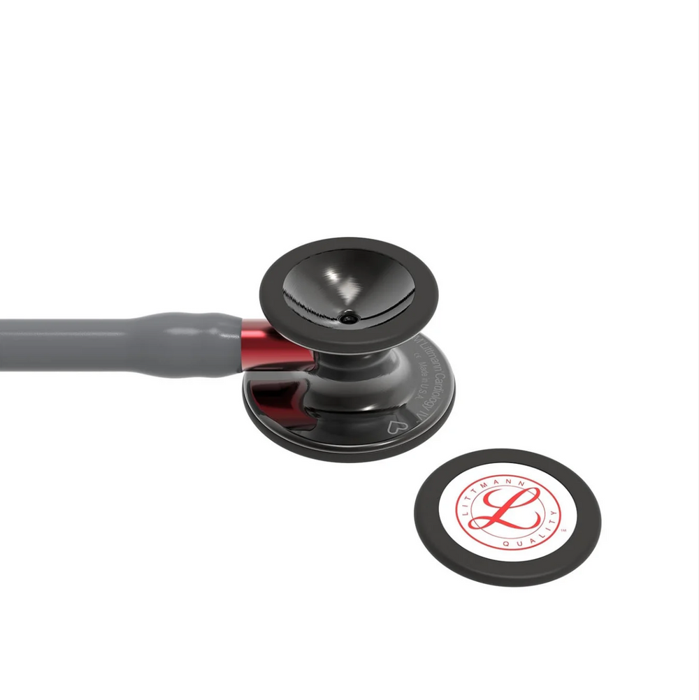 3M™ Littmann® Cardiology IV™ - Grey tube &amp; Smoke black chest piece - Engraved Heart "Limited Edition" 6183