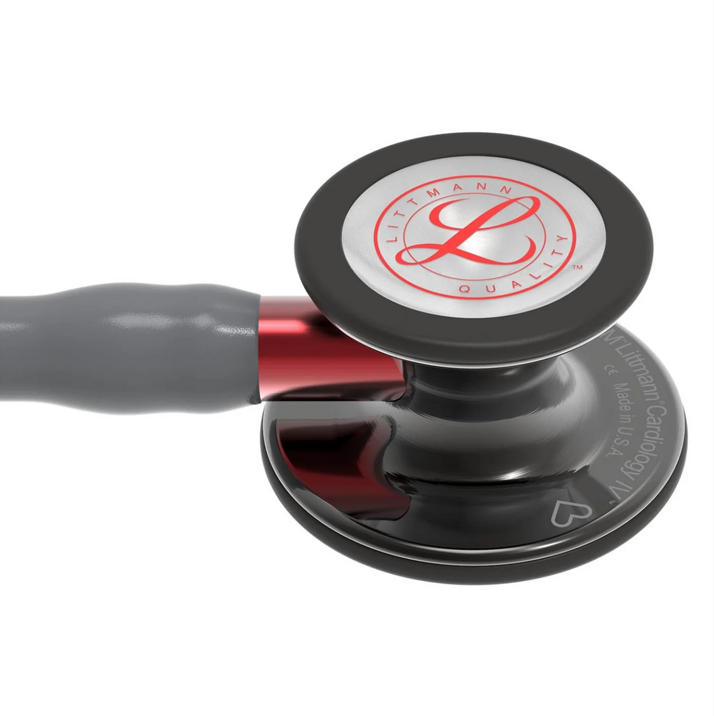 3M™ Littmann® Cardiology IV™ - Grey tube &amp; Smoke black chest piece - Engraved Heart "Limited Edition" 6183