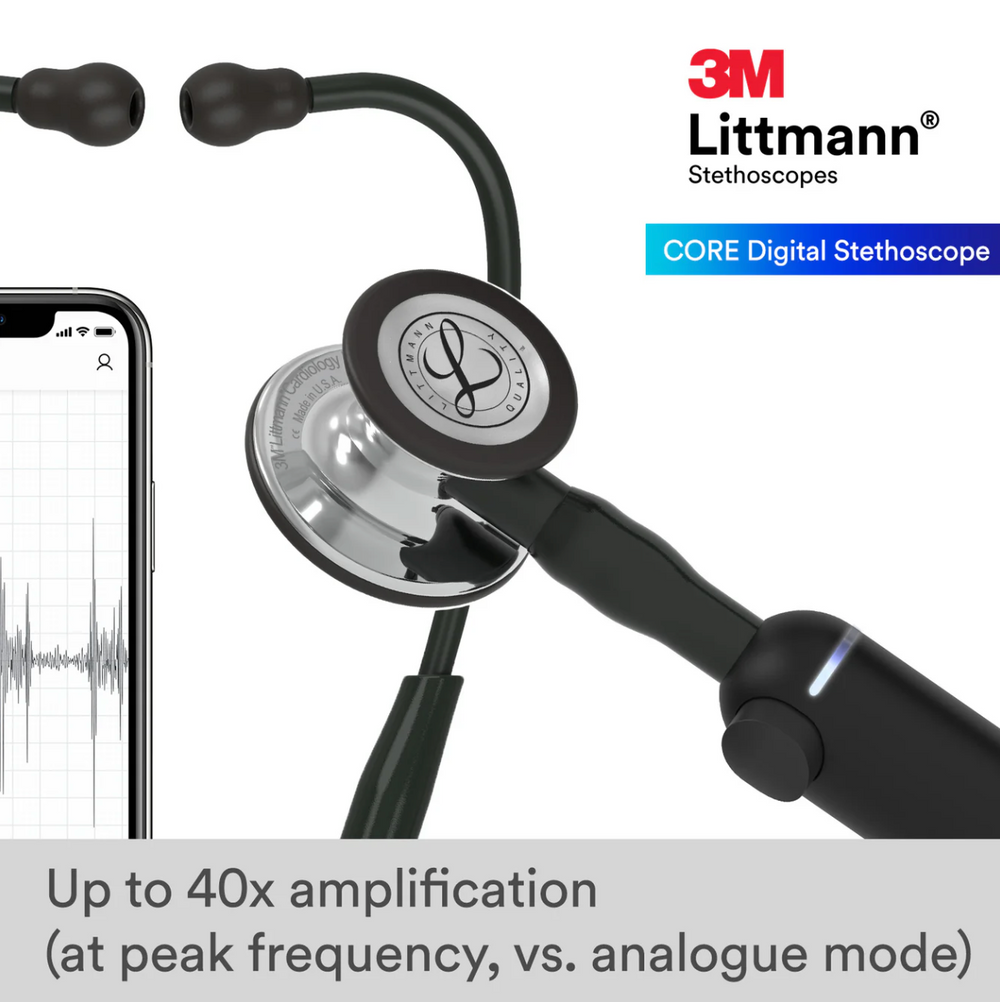 3M™ Littmann® CORE Digital - Black tube & Mirror chest piece 8890