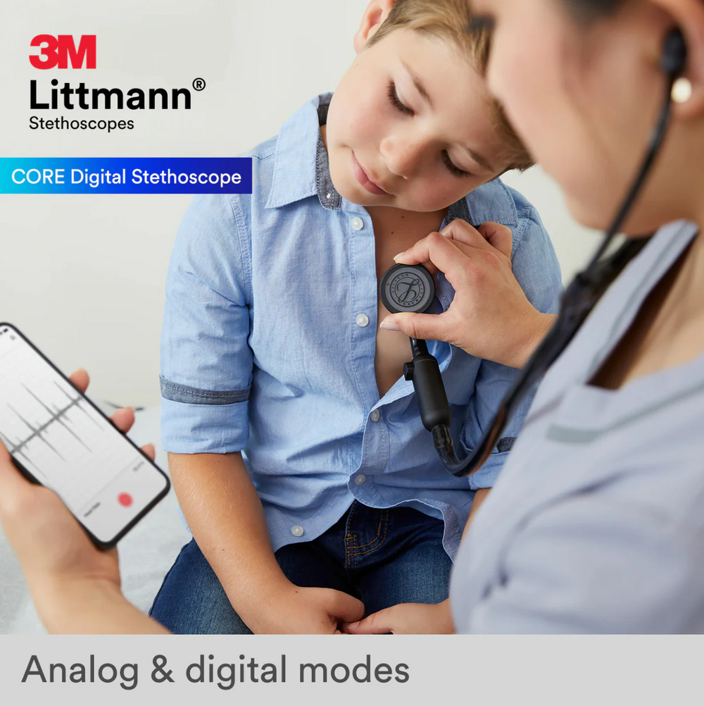 3M™ Littmann® CORE Digital - Black tube & Matte black chest piece 8480
