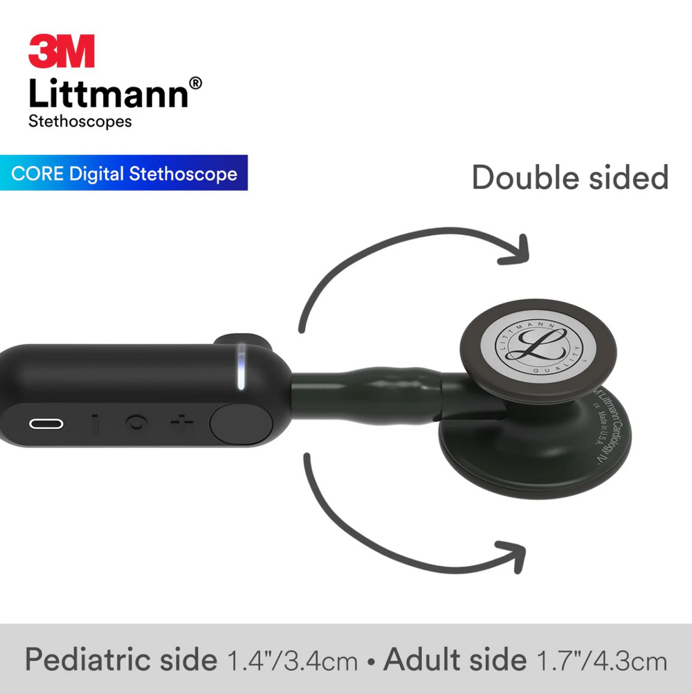 3M™ Littmann® CORE Digital - Black tube & Matte black chest piece 8480
