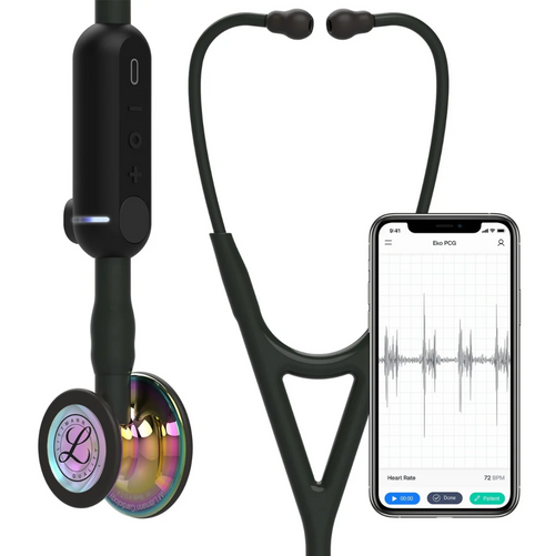3M™ Littmann® CORE Digital - Black tube & High polish rainbow chest piece 8570