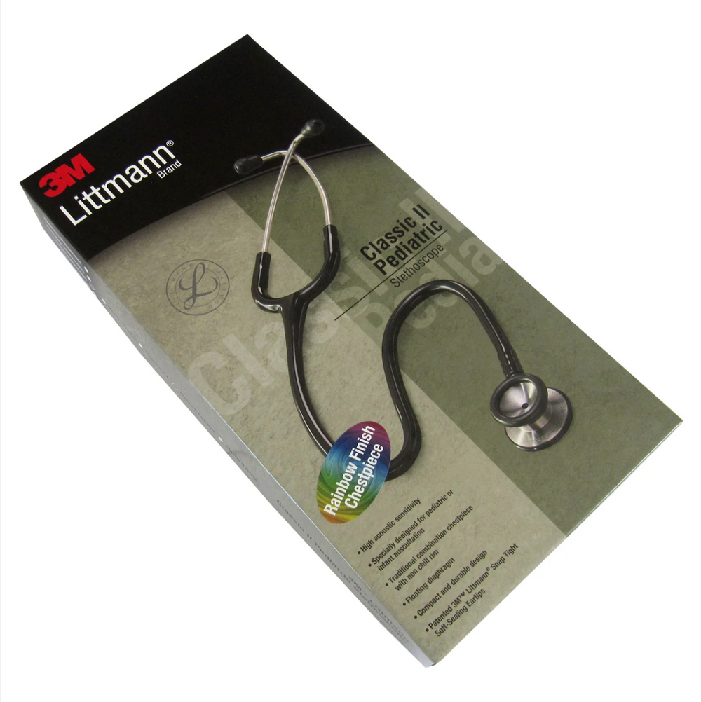 3M™ Littmann® Classic II Pediatric - Caribbean blue tube & Rainbow finish chest piece 2153