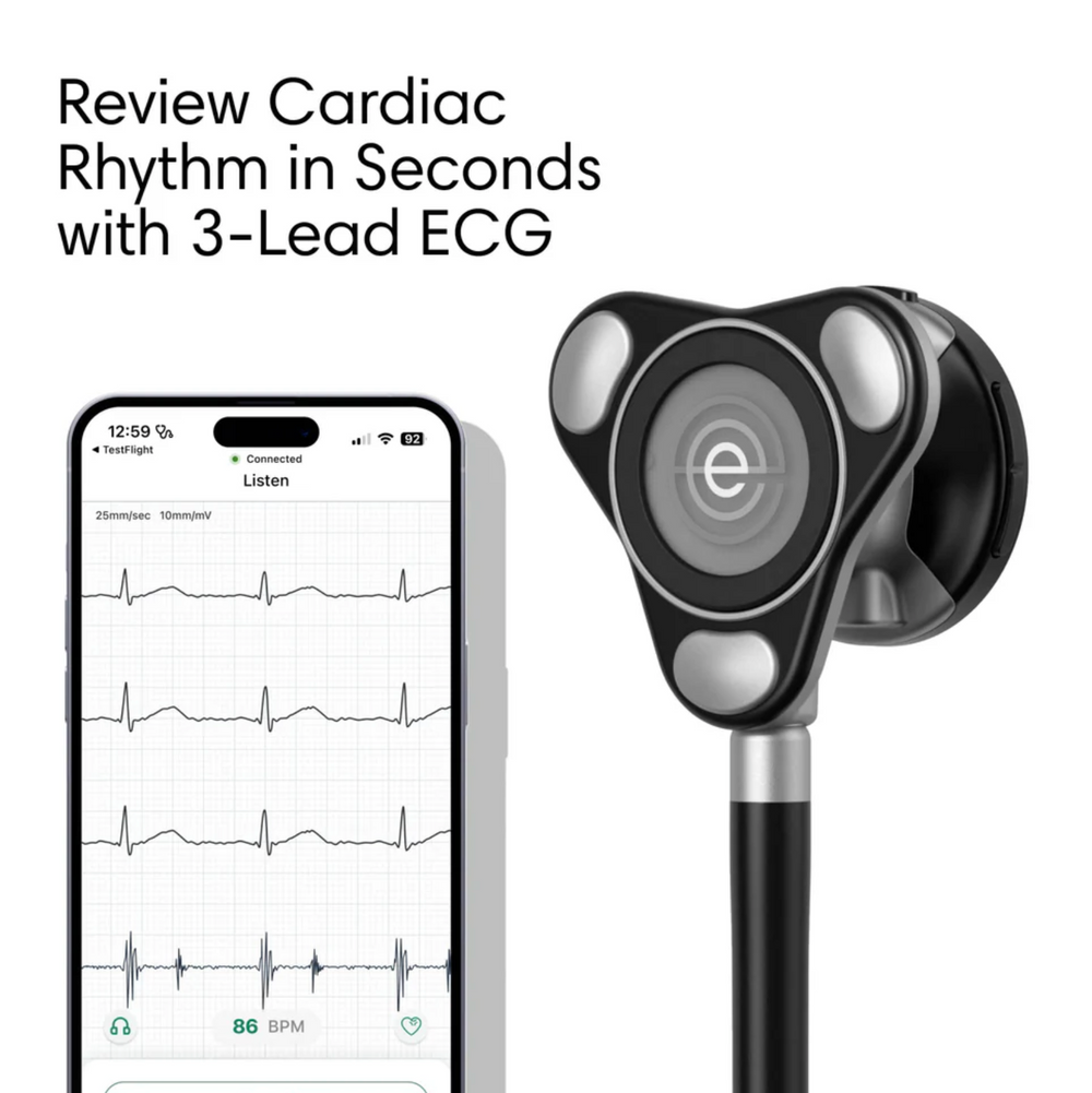 Eko CORE 500™ Digital Stethoscope - Matte Black Chestpiece