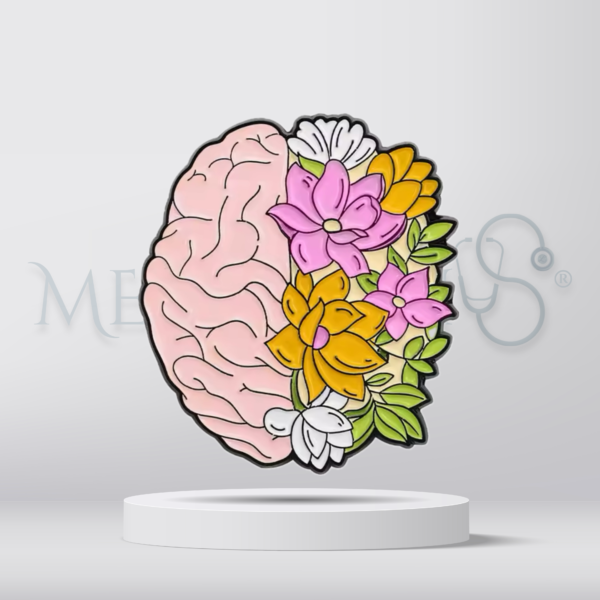 Flowered brain - Brooch