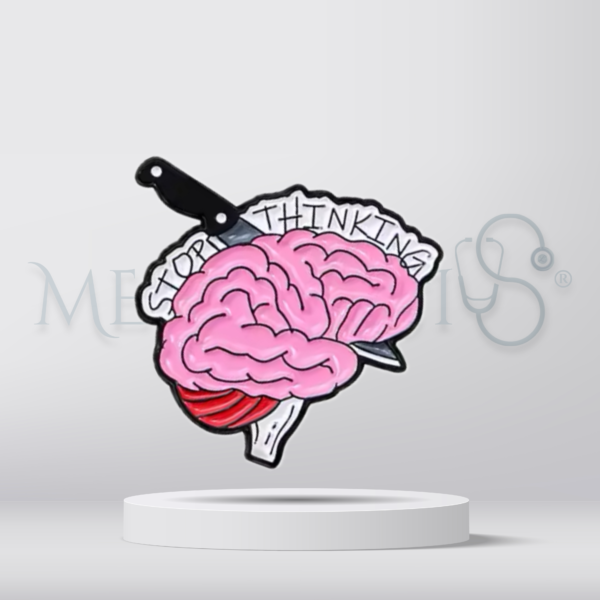 Stop thinking - Brooch