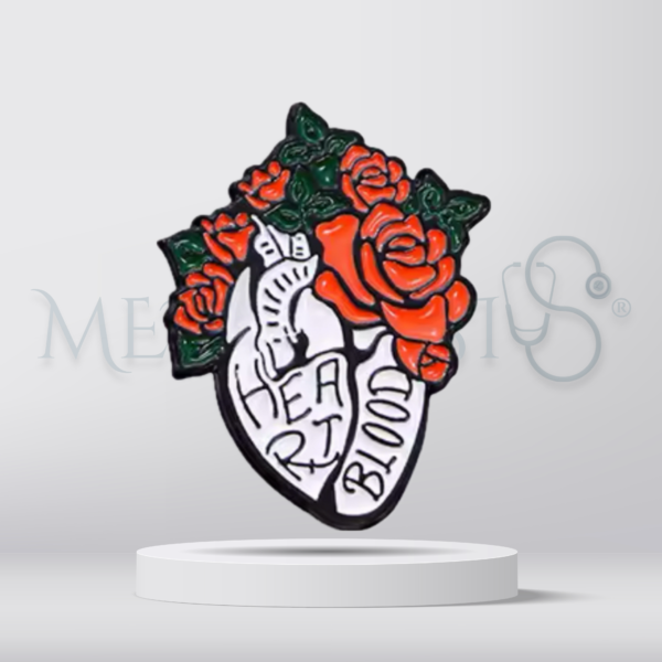 Flowered heart - Brooch